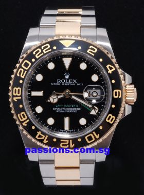 Rolex Oyster Perpetual Date "GMT Master 2" in 18KYG & Steel