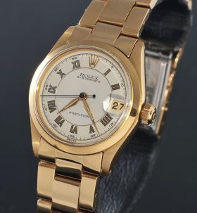 Rolex, 30mm C.1960s "Oysterdate" Precision in yellow gold plated over steel