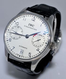 IWC, 42mm "Portugieser Automatik" Ref.5001-04 7-days power reserve Limited Edition of 500pcs in Platinum