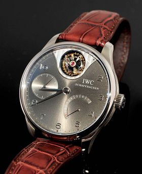 IWC, 44.2mm "Portuguese Tourbillon Mystere" 7 Days automatic Ref.5042-07 Limited Edition of 250pcs  in 18KWG