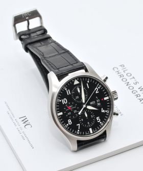 IWC, 43mm "Pilot's Chronograph" Ref.3777-01 auto, day-date, antimagnetic in steel