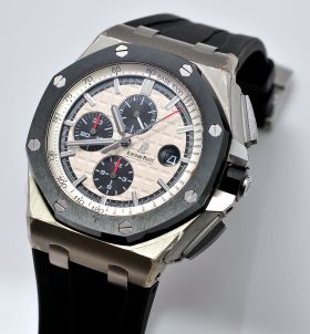 Audemars Piguet, 44mm "Royal Oak, Offshore Chronograph Novelty" auto/date 26400SO.OO.A002CA.01 in Steel & Ceramic