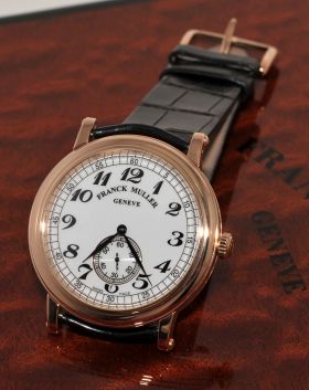 Franck Muller 42mm "Liberty" Ref.7421 B S6 VIN manual winding with engraved movement in 18KPG