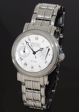 1998 Paul Picot 35mm Atelier Power Reserve Ref.4035 automatic date in Steel