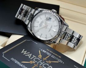 Rolex, 36mm Oyster Perpetual Datejust Chronometer by WatchCraft St George & Dragon Ref.116200 automatic in Steel