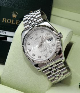 Rolex 36mm Oyster Perpetual "Datejust" Chronometer Ref. 116234 "G" series in 18KWG & Steel