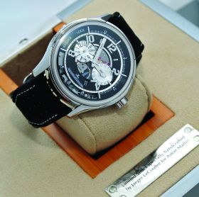 Jaeger LeCoultre, 44mm "Aston Martin AMVOX2 Chronograph DBS" automatic Ref.192.8.25 Limited Edition of 499pcs in Steel