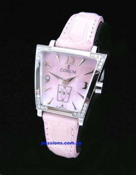 Corum lady's "Trapeze" in Steel & diamonds