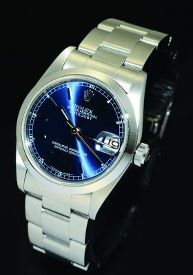 Rolex 30mm Oyster Perpetual Datejust automatic date Chronometer Blue dial Ref.78240 in Steel