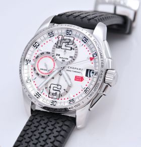 Chopard 44mm Rare Competitor watch Mille Miglia GT XL Chronograph 16/8489-3001 auto date chronometer L. Edition 2008pcs in Steel