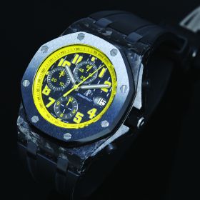 Audemars Piguet, 42mm Royal Oak Offshore Chronograph Bumble Bee Ref.26176FO.OO.D101CR.02 in Forged Carbon & black Ceramic bezel