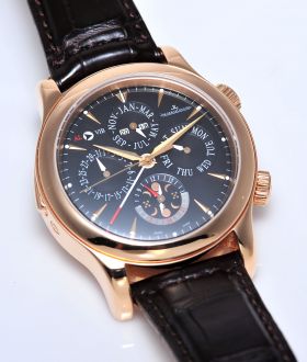 Jaeger LeCoultre, 43mm "Master Grand Réveil" automatic Perpetual Calendar with Alarm Ref.Q163247A in 18KPG