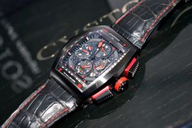 Custos, 41mm Challenge "Grand Prix" Chronograph Limited Edition of 100pcs automatic date power reserve in Black PVD Steel