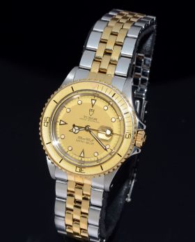 1992 Tudor, 33mm Ref.73091 Prince Oyster Date "Mini Sub" auto/date in Gold & Steel with Oyster case by Rolex