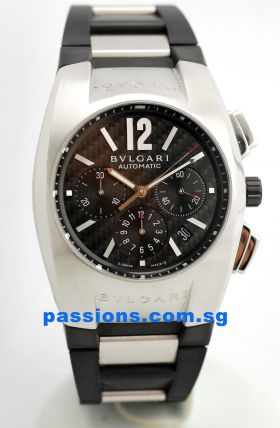 Bvlgari "Ergon" Chronograph in Steel & rubber