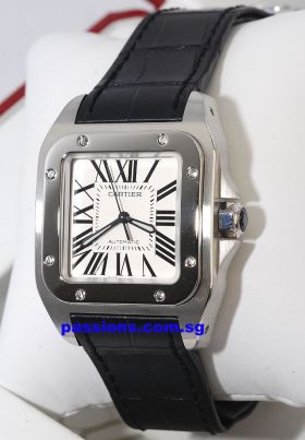 *UNUSED* Cartier, 38mm "Santos 100" Large Gents automatic Ref.W20073X8 in Steel