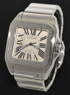 Cartier Santos 100 in Steel with bracelet