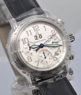 Maurice Lacroix, "Masterpiece, Aviator Flyback Chronograph with annual Calendar" in Steel