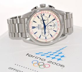 Omega, 42mm "Seamaster Chronograph" Co-Axial Chronometer 2006 Torino Olympics Ref.25153000 Limited Edition of 206pcs in Steel