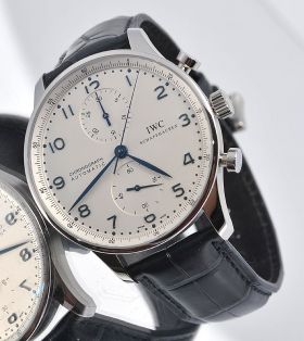 IWC, 41mm "Portuguese Chronograph" Ref.3714-46 automatic in Steel