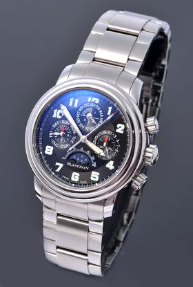 Blancpain, 38mm "Leman Perpetual Calendar with flyback chronograph" Ref.2585F-1130-63 in Steel