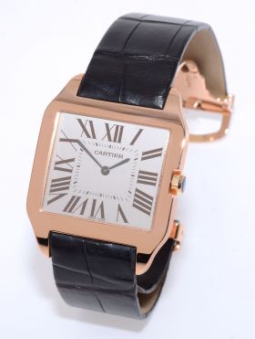 2009 Cartier gents "Santos Dumont Large Model" Extra Flat mechanical manual winding Ref.W2006951 in 18KPG