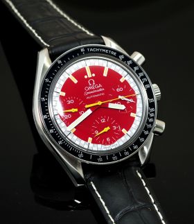 Omega 39mm Ref.3510.61.00 Michael Schumacher "Speedmaster Reduced Racing" automatic Chronograph in Steel