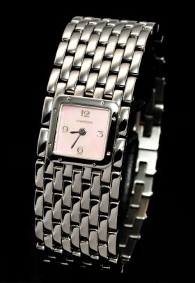 Cartier 21.5mm lady's "Panthere Ruban" Ref.2420 in Steel