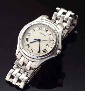 1990s Cartier 33mm Panthere Ronde 120.000 quartz date in Steel