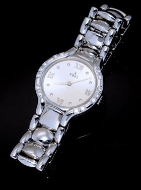 Ebel Beluga lady's watch in Steel with diamonds