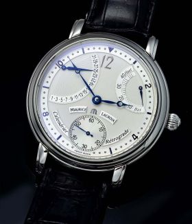 Maurice Lacroix 43mm "Masterpiece Calendrier Retrograde" Ref.MP7068 manual wind in Steel