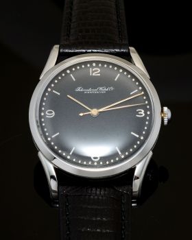 IWC vintage C.1955 36mm manual winding Cal.89 in Steel with fancy elongated bombé lugs