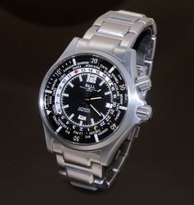 2014 Ball Watch Co. 45mm "Engineer Master II Diver Worldtime" Ref.DG2022A auto day/date in Steel. B&P