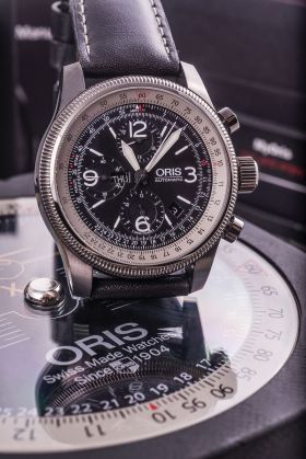 Oris 46mm "Big Crown X1 Calculator" Ref.01 675 7648 4264-07 5 23 77 Chronograph auto day-date in Grey PVD Steel