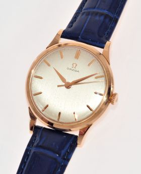 Omega vintage C.1961 35.5mm Ref.14708 with manual winding Caliber 285 in-direct center seconds in 18KPG