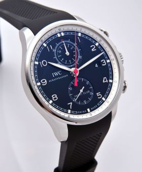IWC, 45mm "Portuguese Yacht Club Flyback Chronograph" Ref.3902-10 auto/date in Steel