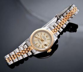 Rolex Oyster Perpetual "Lady Datejust" Ref.69173 "W" series chronometer in 18KYG & Steel