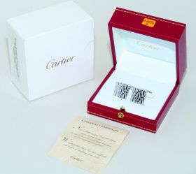 Cartier, Made in France T1220227 Must de Cartier cufflinks with C de Cartier decor in palladium plated solid 925 Silver