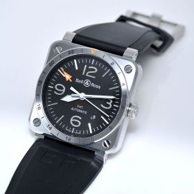 Bell & Ross, 42mm Aviation BR03-93-S GMT auto/date in Steel