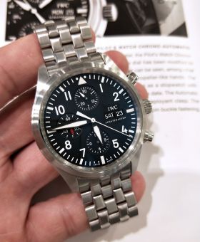 IWC, 2009 42mm "Pilot's Chronograph" Ref.3717-04 auto, day-date, antimagnetic in steel