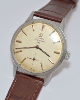 Omega, vintage 35mm C.1962 Ref.125.003-62 aged dial small seconds manual winding in steel with screw back