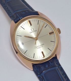 Omega 33mm late 60s "Seamaster Cosmic" Ref.ST 135.0016 manual winding in pink gold filled case