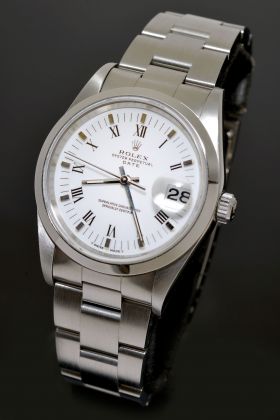 Rolex 34mm Oyster Perpetual "Date" automatic chronometer Ref.15200 "S" series Buckley dial in Steel