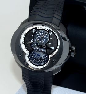 Franc Vila FVa15 "Regulator" automatic/date stone dial Limited Edition of 88pcs in Black PVD Steel
