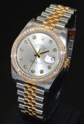 *NEW* Rolex 36mm Oyster Perpetual "Datejust" Chronometer Ref.116243 in 18KYG & Steel with factory diamonds
