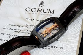 Corum "Golden Bridge" Ref.113.161.15/0001 0000R in Black Ceramic & 18KPG movement