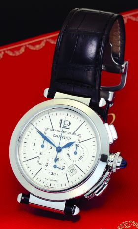 Cartier, 42mm "Pasha Chronograph" Ref.W3108555 JLC movement automatic date in Steel