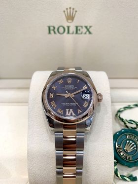 Rolex 31mm Oyster Perpetual "Datejust" Chronometer Ref.178241 in 18K Everose gold & Steel with factory Diamonds dial