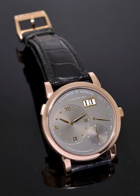 A. Lange & Sohne, 38.5mm "Lange One" Grey dial Ref.101.033 manual winding with big date in 18KPG
