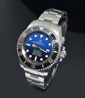 2015 Rolex 44mm Oyster Perpetual Date Ref.116660 Deep Sea D-Blue dial James Cameron 3900m Chronometer in Steel. B&P